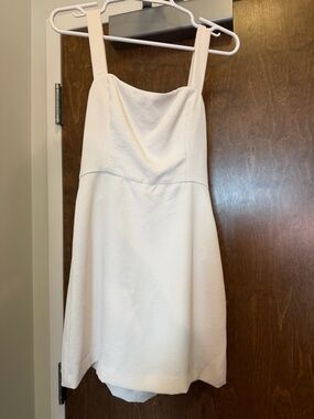 Aritzia Cream Mini Sundress with Wide Straps